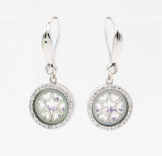 Jewdii 925 Sterling Silver with Cubic Zirconia Earrings