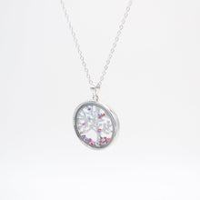 Jewdii 925 Sterling Silver Necklace CZ Box Glass Face with Life of Tree