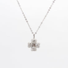 Jewdii 925 sterling silver Clover necklace with crystal
