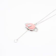 Jewdii 925 Sterling Silver Fashion Necklace Pink Enamel