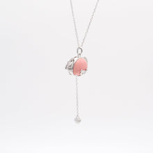 Jewdii 925 Sterling Silver Fashion Necklace Pink Enamel