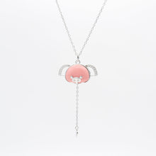 Jewdii 925 Sterling Silver Fashion Necklace Pink Enamel
