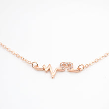 Jewdii Rose Gold 925 Silver Pendant Necklace with Cubic Zirconia