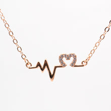 Jewdii Rose Gold 925 Silver Pendant Necklace with Cubic Zirconia