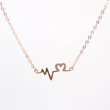 Jewdii Rose Gold 925 Silver Pendant Necklace with Cubic Zirconia