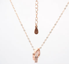 Jewdii 925 Silver Pendant Necklace with Rose Gold Plating