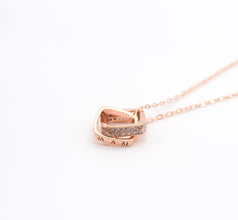 Jewdii 925 Silver Pendant Necklace with Rose Gold Plating