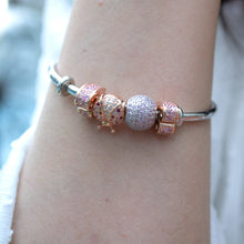 Jewdii 925純銀ピンクローズゴールドの装飾品ブレスレットセット